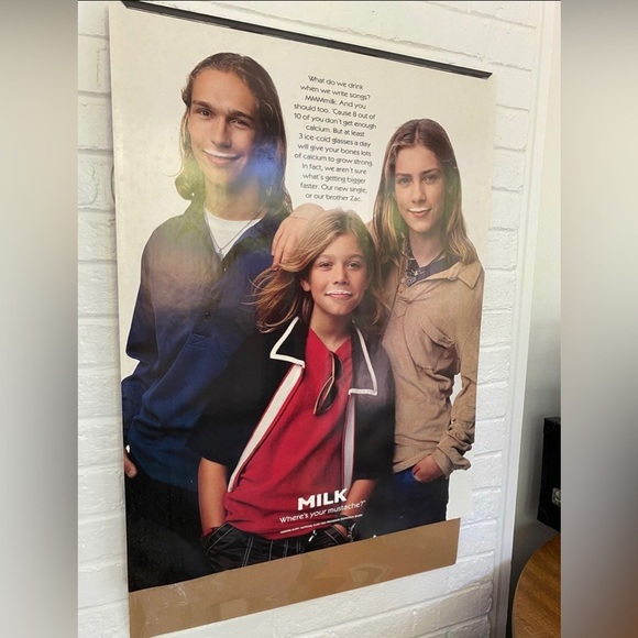 GOT MILK Vintage New Promo Poster The Hanson Brothers 1997 Full Size - Picture 3 of 4